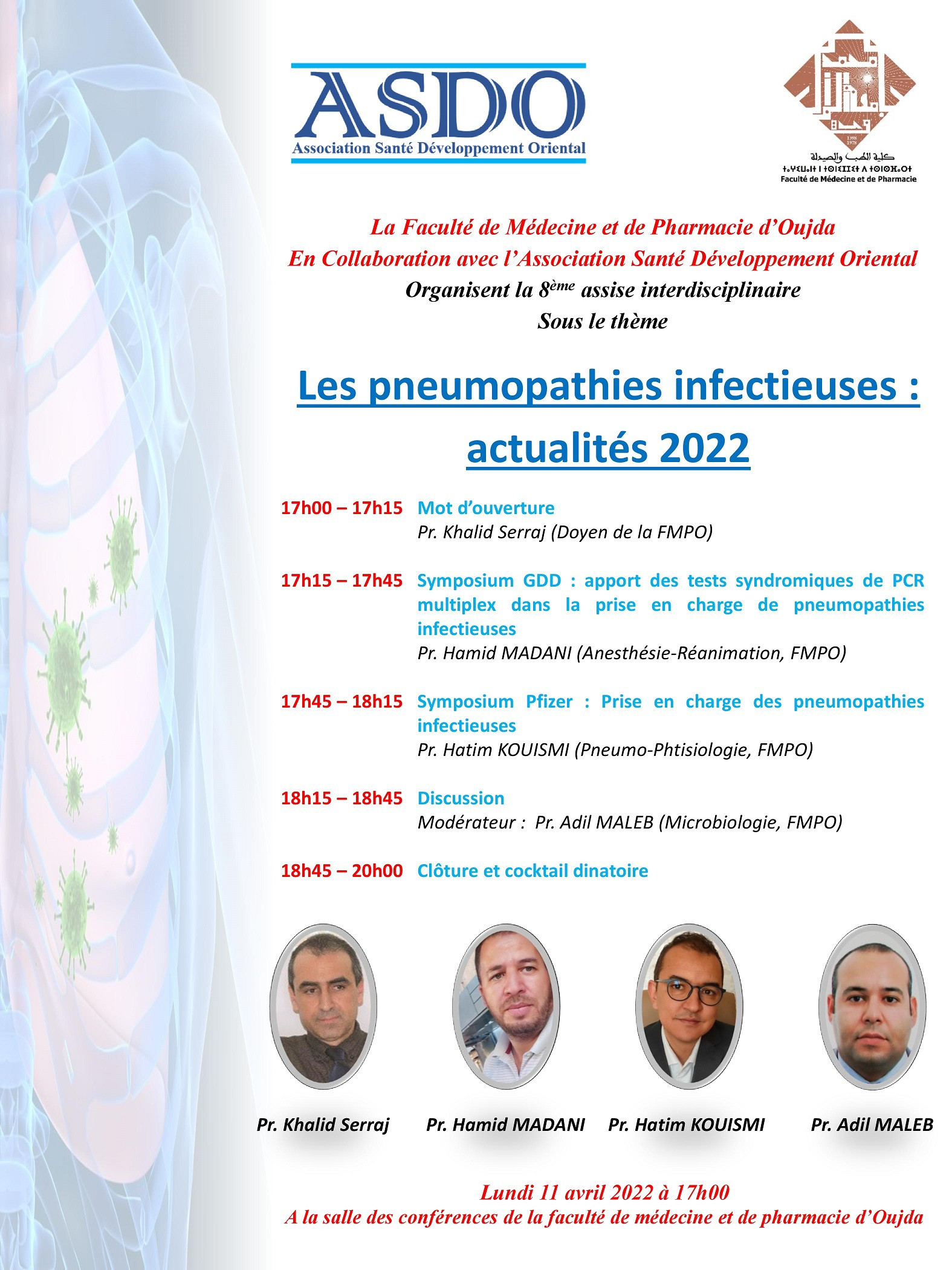 8ème Assise Interdisciplinaire : Les Pneumopathies Infectieuses - Actualités 2022